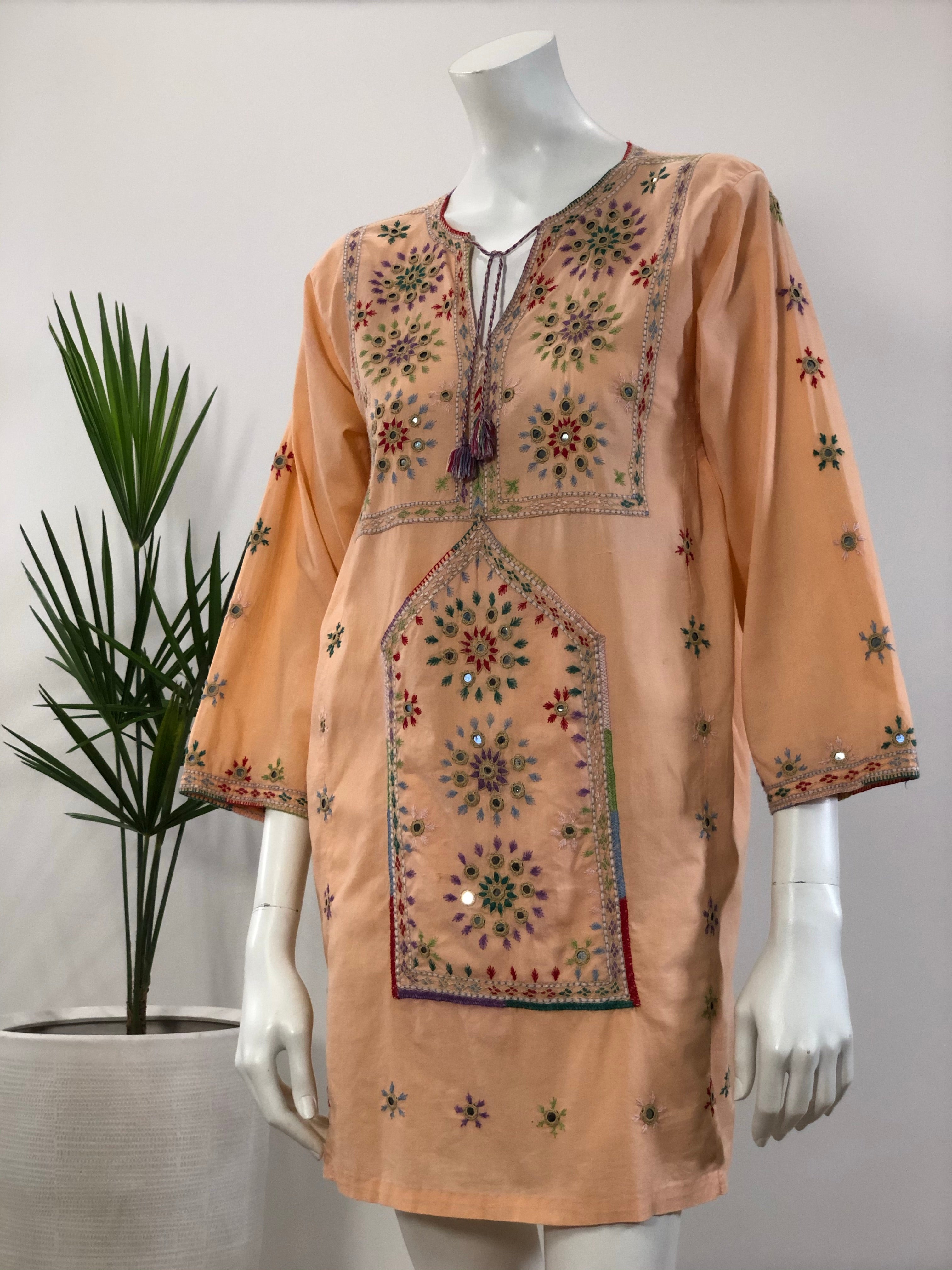 vintage hand embroidered & mirrored cotton tunic mini dress 60s hong kong vintage vintage hand embroidered & mirrored cotton tunic mini dress 60s hong kong vintage
