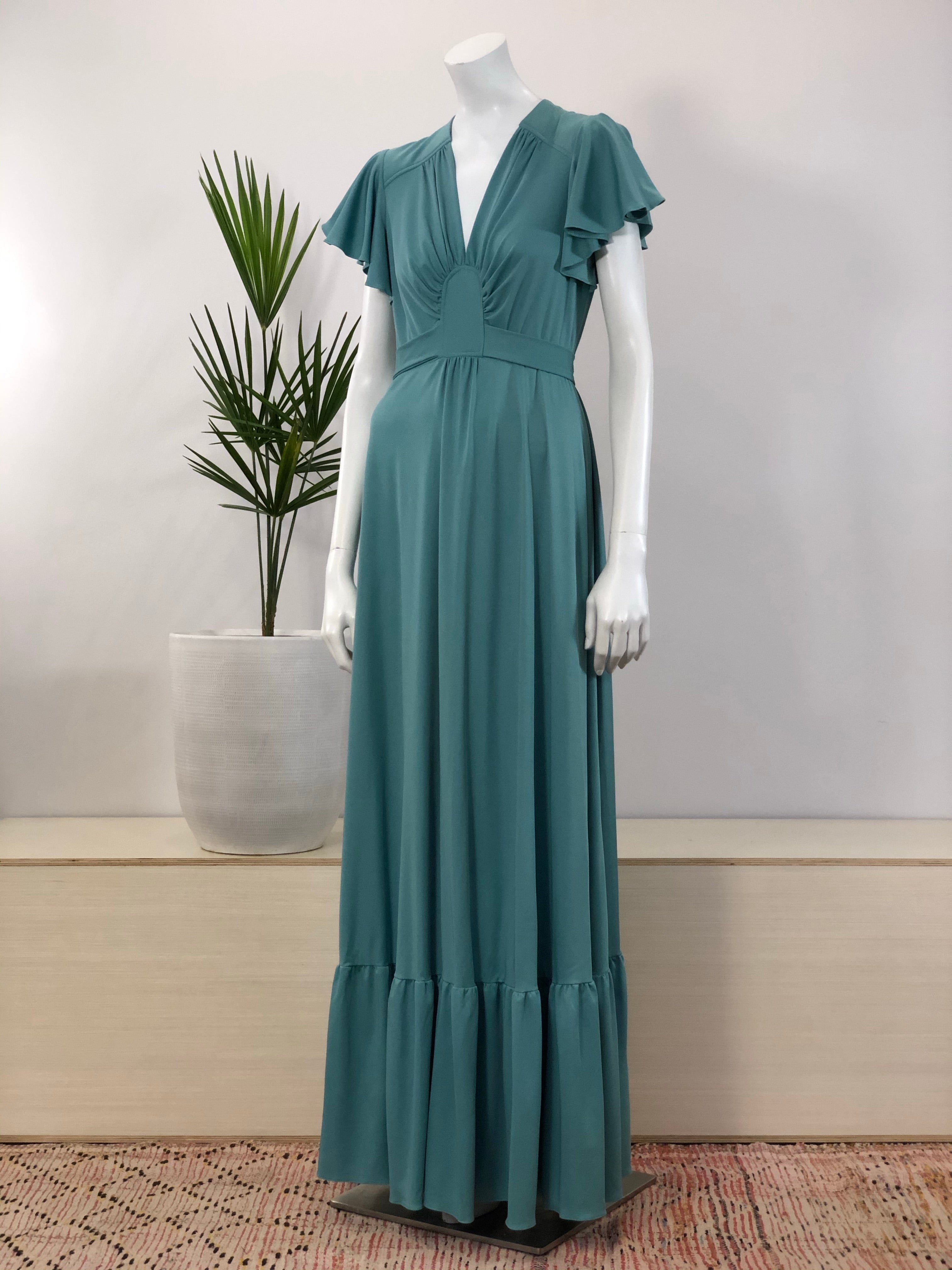 vintage soft jade green '70s does 30s' Jody T maxi dress 70s hong kong vintage vintage soft jade green '70s does 30s' Jody T maxi dress 70s hong kong vintage