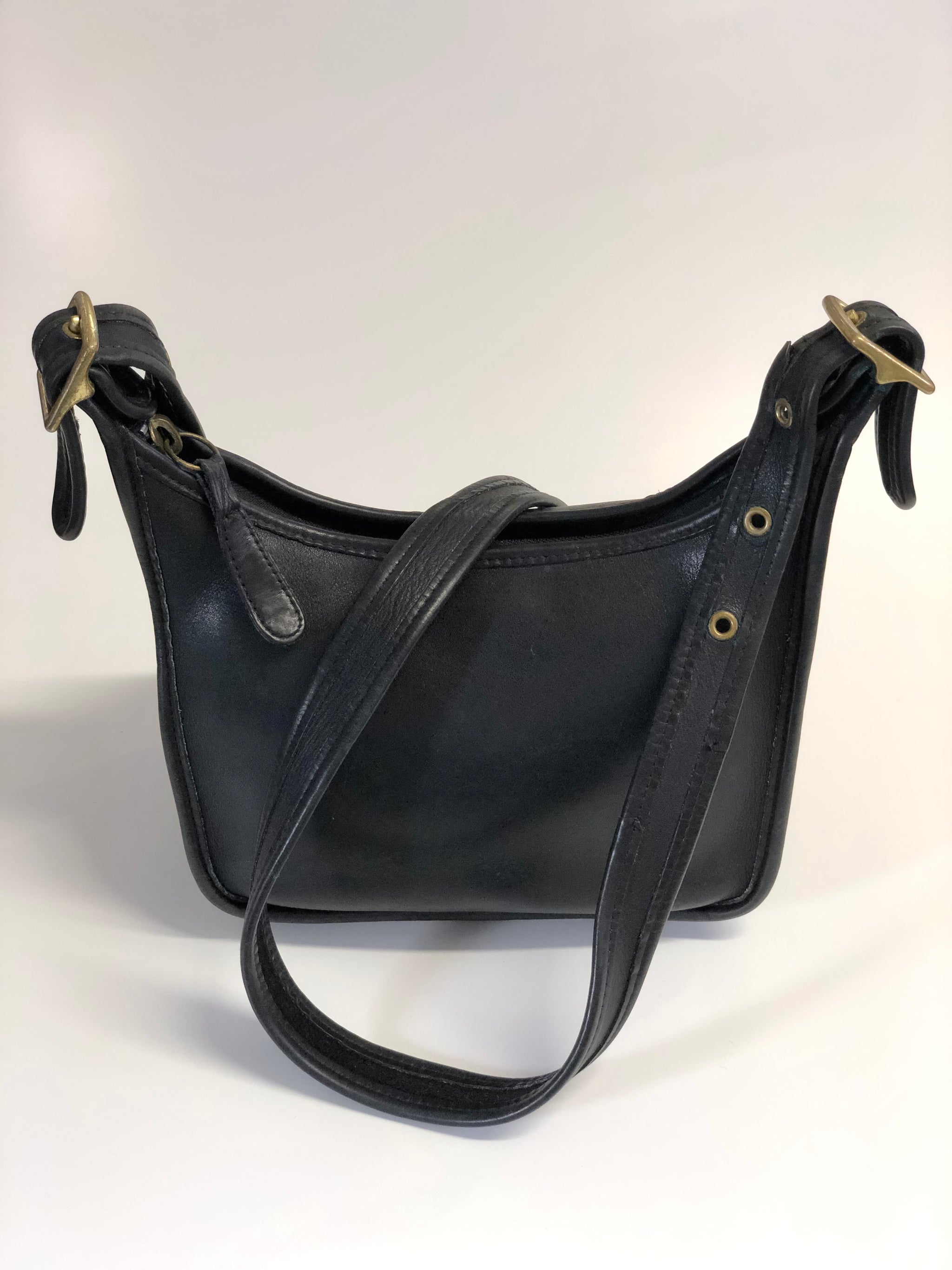 vintage Coach soft black leather Janice Legacy shoulder bag 90s 